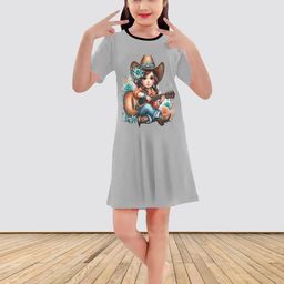 MGRS Girls Grey Cotton Printed Tshirts-picture-20
