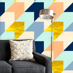 ArtzFolio Printed UV-Resistant Anti-Bacterial Colorful ShapesPeel & Stick Wallpaper-image-33