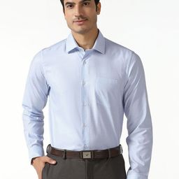 Blackberrys Slim Fit Printed Spread Collar Pure Cotton Formal Shirt-image-41