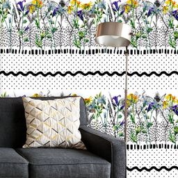 ArtzFolio Printed UV-Resistant Anti-Bacterial Meadow Watercolor Flower Peel & Stick Wallpaper-image-77