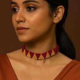 NINAMAAYRA Gold-Plated Artificial Stones and Beads Mangalsutra-image-70