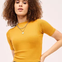 Mayra Women Fitted Crop Top-21