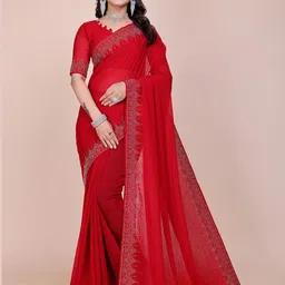 Sadika Beads and Stones Poly Georgette Heavy Work Saree-picture-46