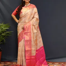 WINKLECART Woven Design Zari Kanjeevaram Saree-image-47