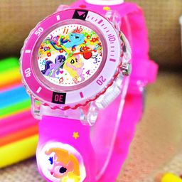 Shocknshop Girls Patterned Dial & Straps Analogue Watch 334 Barbie DarkPink-24