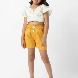 Nauti Nati Girls Printed V-Neck Top With Shorts-image-42