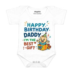 Arvesa Papa First Birthday With Me Printed Bodusuit-image-69