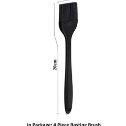 We3 Set Of 4 Black Silicon Pastry Brush image 3