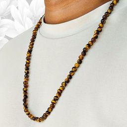 Natural Tiger Eye Mala with Certificate-image-93