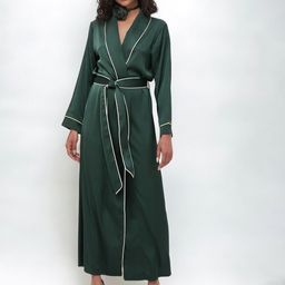 Bella Babe by SK Satin Maxi Robe With Piping-image-43