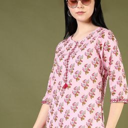V-Mart Floral Printed Pure Cotton Kurti-image-34
