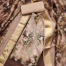 SAINOOR Printed Semi-Stitched Dress Material-image-9