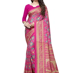 KALINI Ethnic Motifs Printed Saree With Unstitched Blouse Piece-picture-51