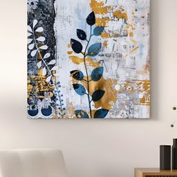 Art Street Blue & White Canvas Abstract Printed Canvas Wall Art-16