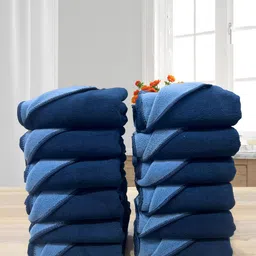 LABHAM Blue 12 Pcs Anti-microbial 450 GSM Reversible Bath Towels-image-58
