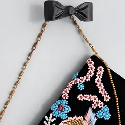 Indianshelf 3-Pcs Black Bow ShapedWallHooks image 5