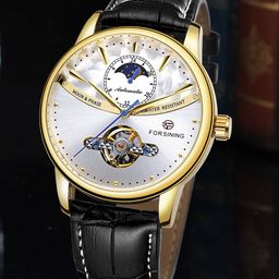 FORSINING Men Printed Dial & Leather Straps Analogue Watch FSG8179M3G2-image-17