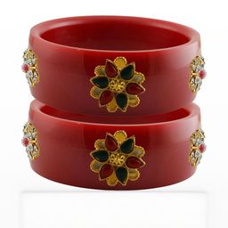 Vidhya Kangan Women Red Bangle-image-88