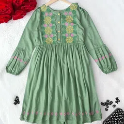 Bella Moda Girls Floral Fit & Flare Dress-picture-26