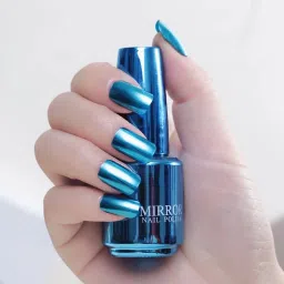 Magic Mirror Effect Chrome Nail Art Polish Metallic Blue-75