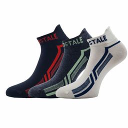 Aeropostale Men Pack Of 3 Patterned Flat Knit Low Cut Tab Ankle Length Socks-39
