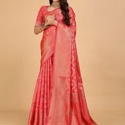 Indian Fashionista Ethnic Motifs Zari Organza Banarasi Saree-picture-18