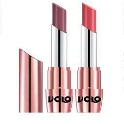 VOLO Set Of 4 Creme Matte Lipstick 3.5g Each-Plum 636-Dark Peach- 637-99