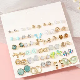 TheVineGirl Set Of 30 Alloy Cubic Zirconia Studs-picture-26