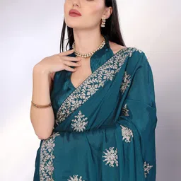 HERE&NOW Embellished Embroidered Saree-36