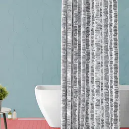 ArtzFolio White & Black Printed Waterproof Shower Curtain-image-69