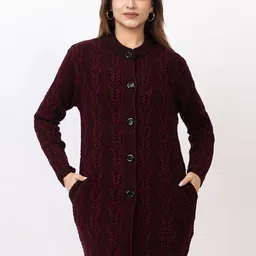 TWENTY ME Women Floral Woollen Cardigan with Embroidered Detail-image-20