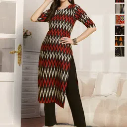 7Threads Women Ethnic Motifs Printed Floral Crepe Kurta-image-39