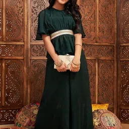Stylo Bug Girls Gotta Patti Regular Top with Trouser-image-0