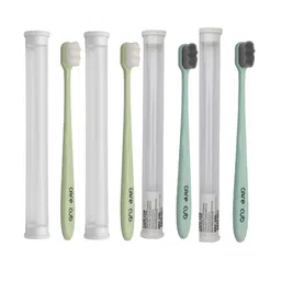 CARE CUB Set Of 4 ZigZag Ultra Soft Nano Bristles Toothbrush - Green-14