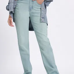 glitchez Women High-Rise Straight Fit Jeans-image-6