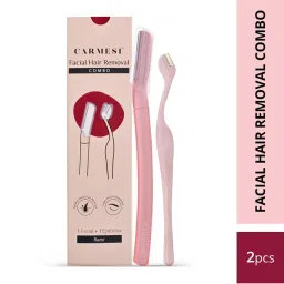 Carmesi Face Hair Removal Combo - Pack of 1 Face Razor & 1 Eyebrow Razor-picture-3