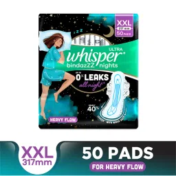 Whisper Bindazzz Nights XXL Sanitary Pads Upto 0% Leaks All Night Long-picture-36