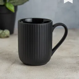 Clay Craft Fine Ceramic Linea Microwave Safe Coffee & Milk Mug, 360Ml, 1 Piece, Black-image-45