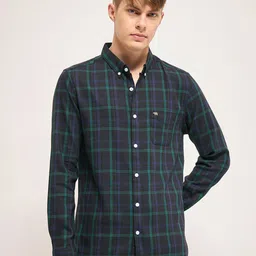 THE BEAR HOUSE Men Cotton Checked Slim Fit Casual Shirt-image-93
