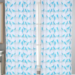 Dekor World Blue Set of 2 Window Curtain-16