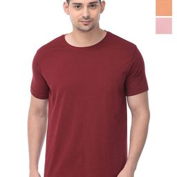 COLOR CAPITAL Unisex Pack Of 3 Solid Round Neck Cotton T-shirts-image-67