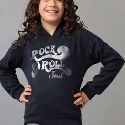 UNDER FOURTEEN ONLY Girls Printed Ribbed Cotton Sweatshirt-image-98