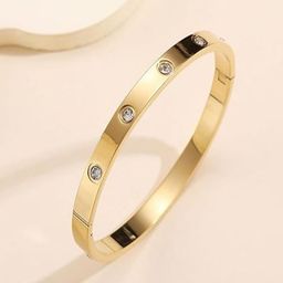 Jewelz Gold-Plated Crystal Studded Bangle-Style Bracelet-image-64