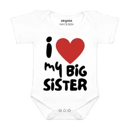 Arvesa I love My Big Sister Printed Bodusuit-image-71