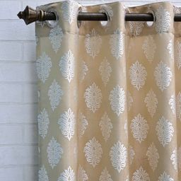Ariana Beige & White Ethnic Motifs Room Darkening Door Curtain-image-23