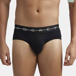 Jockey Pack Of 2 Super Combed Cotton Durable Basic Briefs NY15-0205-BL-IG-image-34