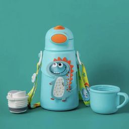 Insulated Stainless Steel Hot and Cold Sipper Water Bottle For Kids-500ml-image-54
