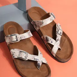 MOZAFIA Women Printed One Toe Flats-23