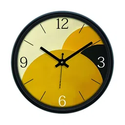 Aura Green & Black Abstract Printed Analogue Round Shaped Contemporary Wall Clock-image-55