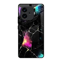 QRIOH Abstract Printed iQOO Neo 10R 5G Cosmic Canvas Glass Back Case Mobile Accessories-picture-24